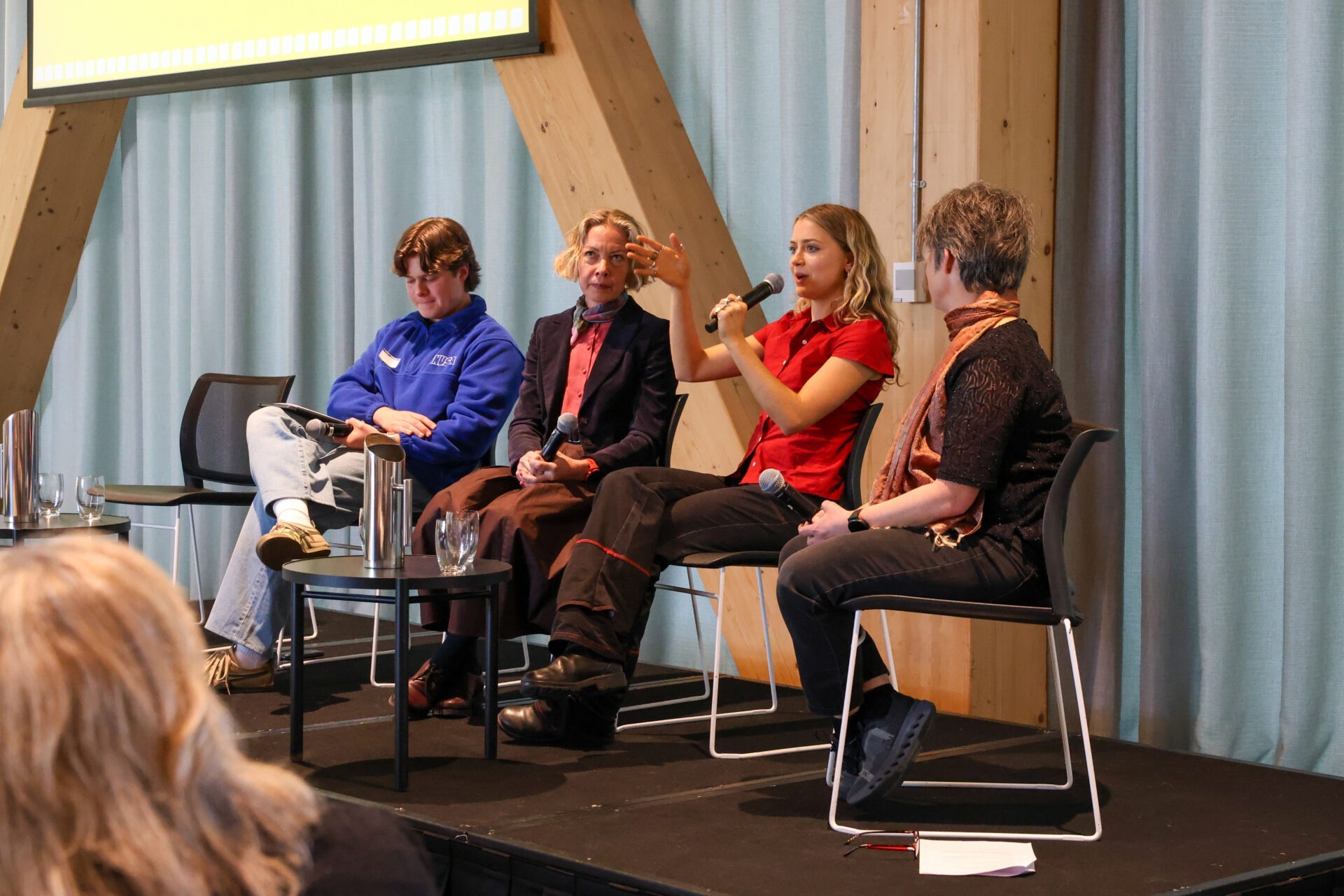 Panellists in conversation at the Teaching and Learning Showcase.